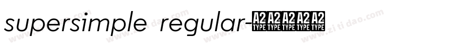 supersimple  regular字体转换